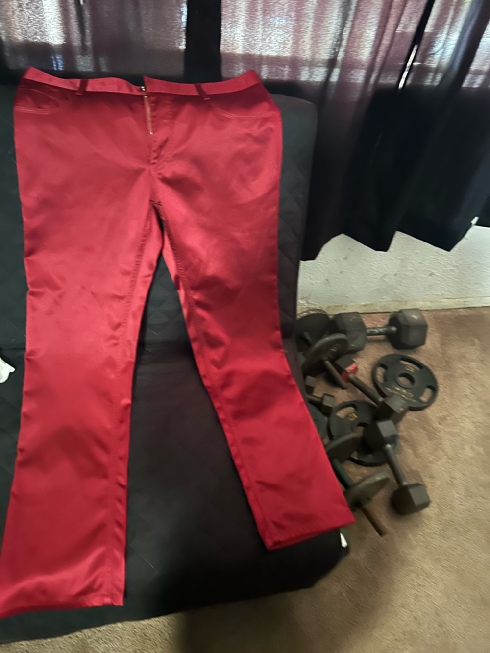 Men's Crimson Dress Pants with Tailored Fit